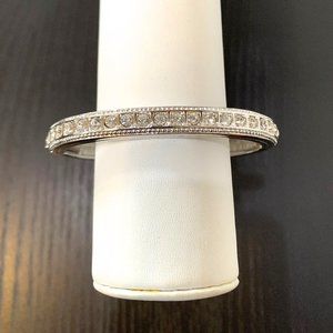 Swarovski Crystal Thick Channel-Set Bangle With Stones all Around Bracelet RARE